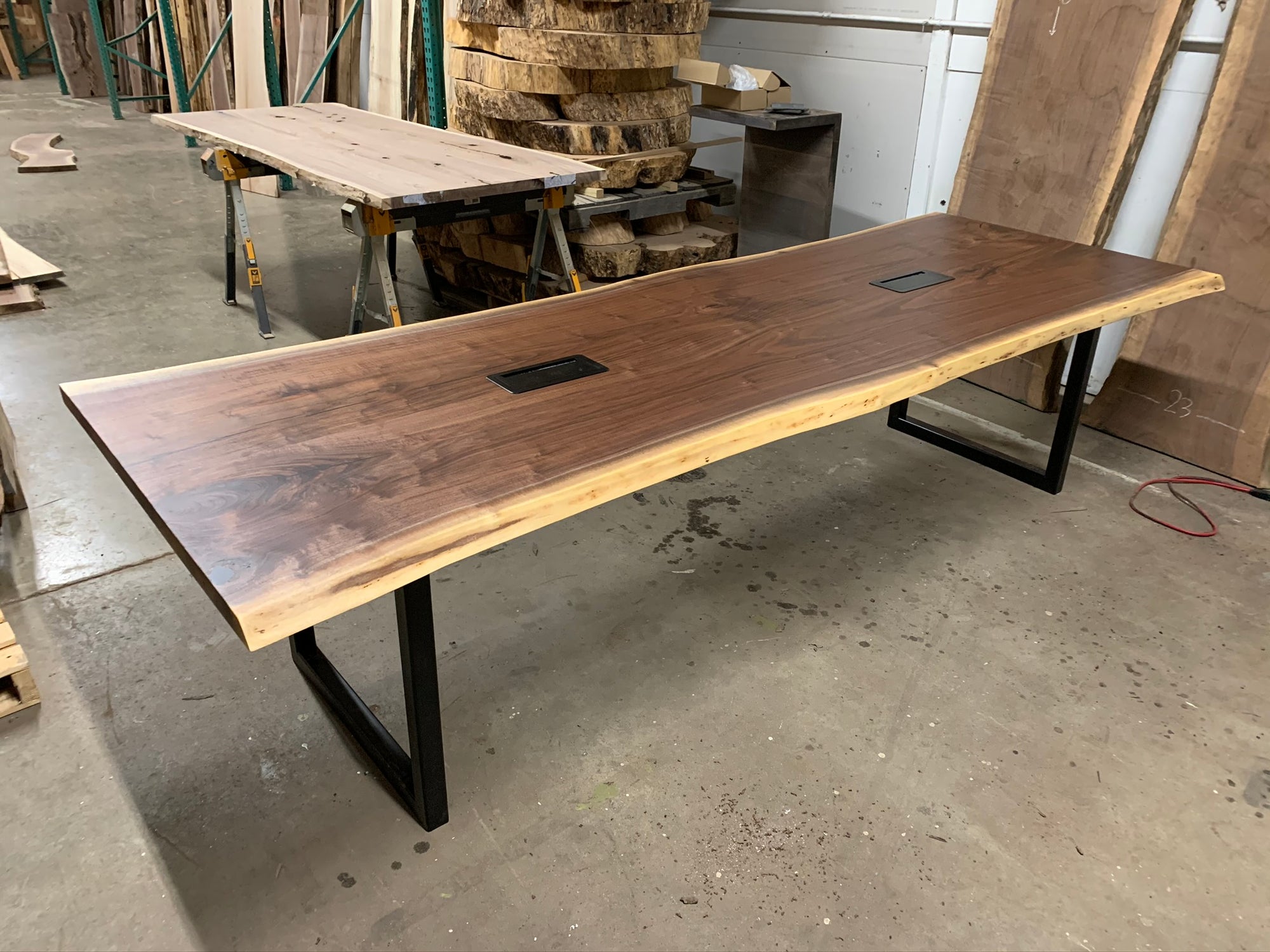 Bookmatch Black Walnut Conference Table 