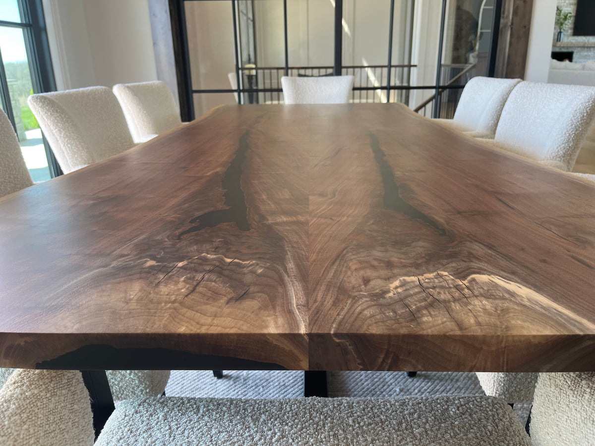 Live Edge Black Walnut Dining Table