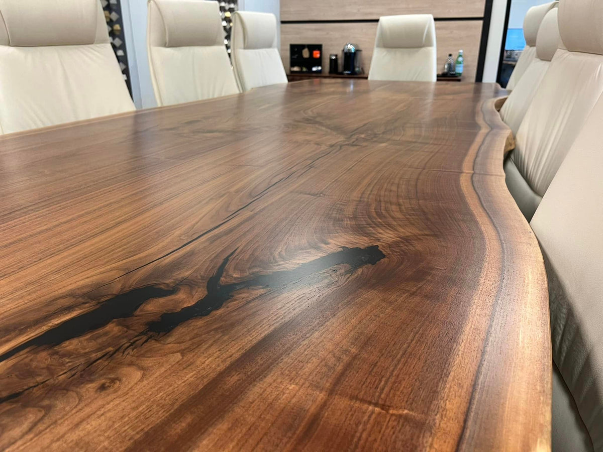 Live Edge Black Walnut Conference Table 403