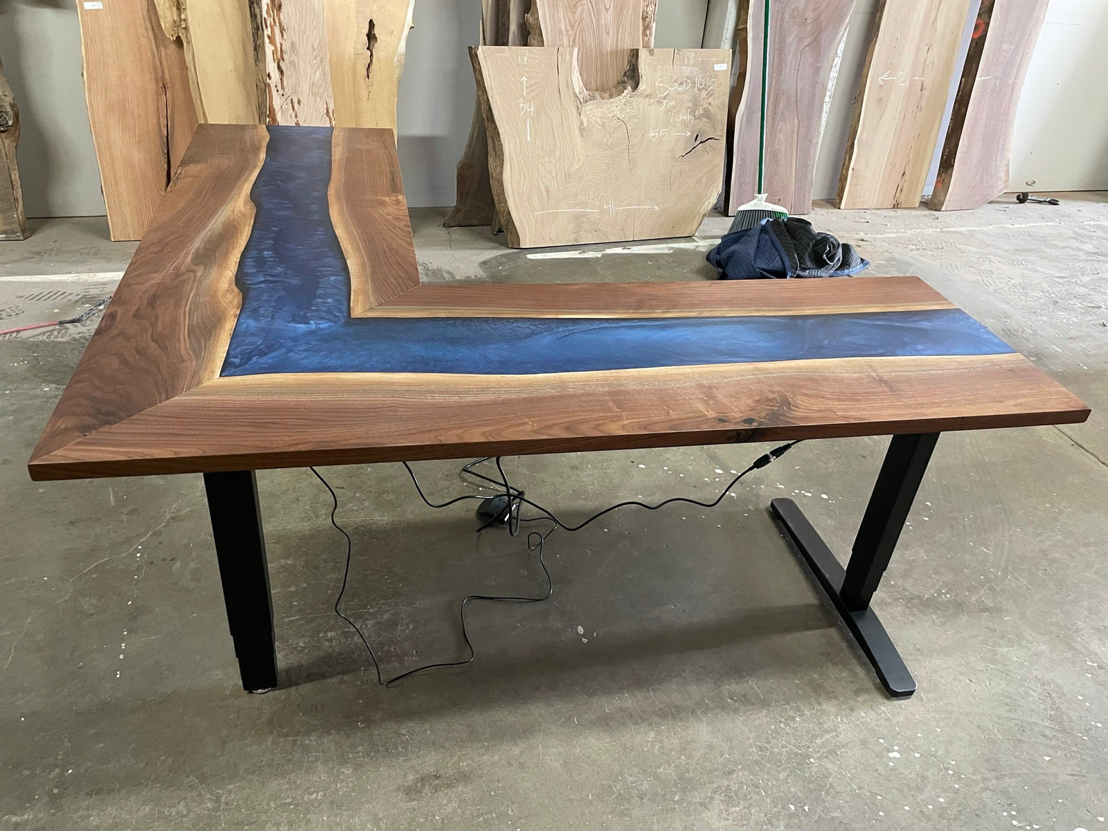 Customizable Black Walnut Epoxy River Dining Table – WoodLab