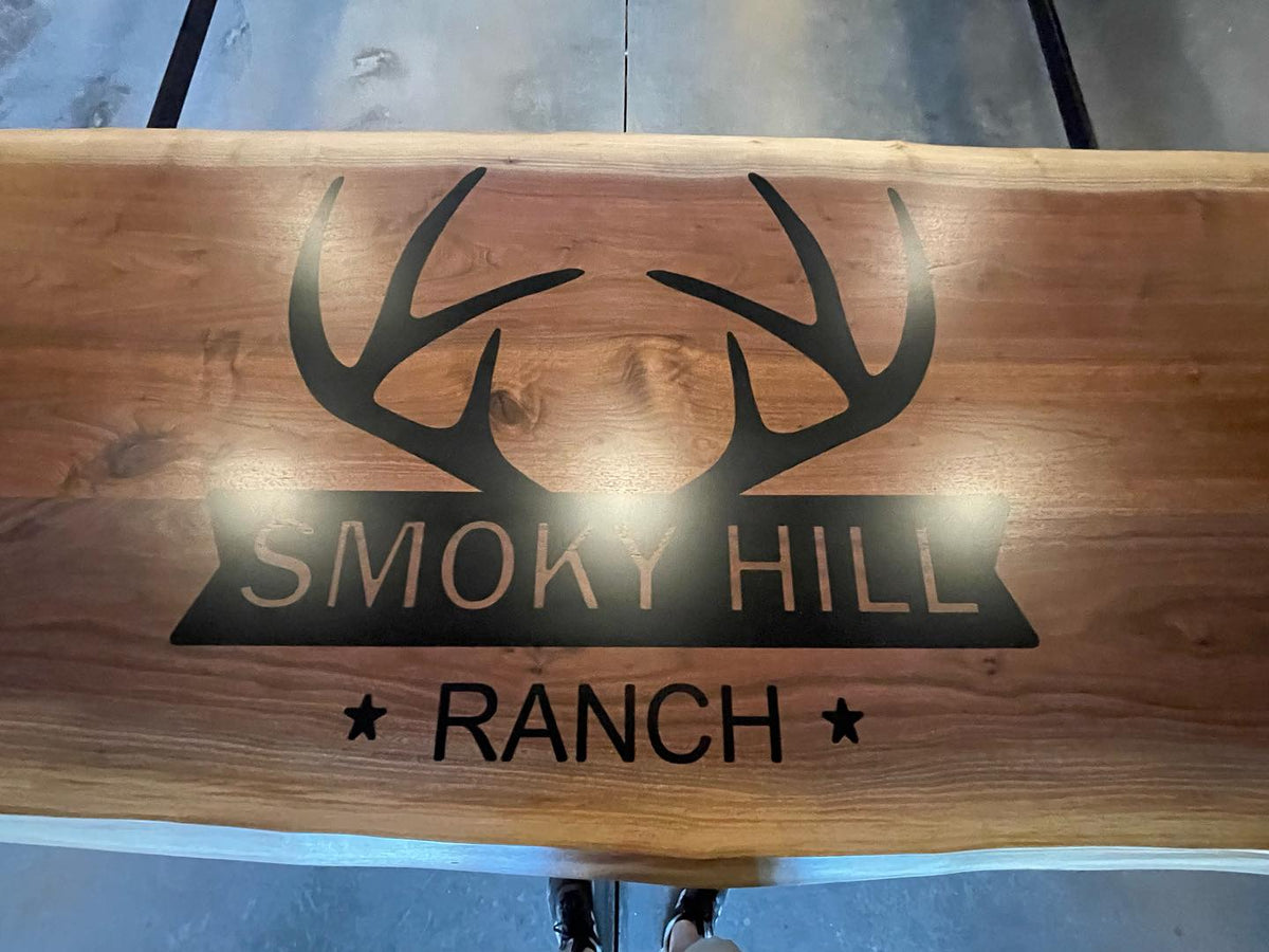 Live Edge Walnut U-Shaped Conference Table