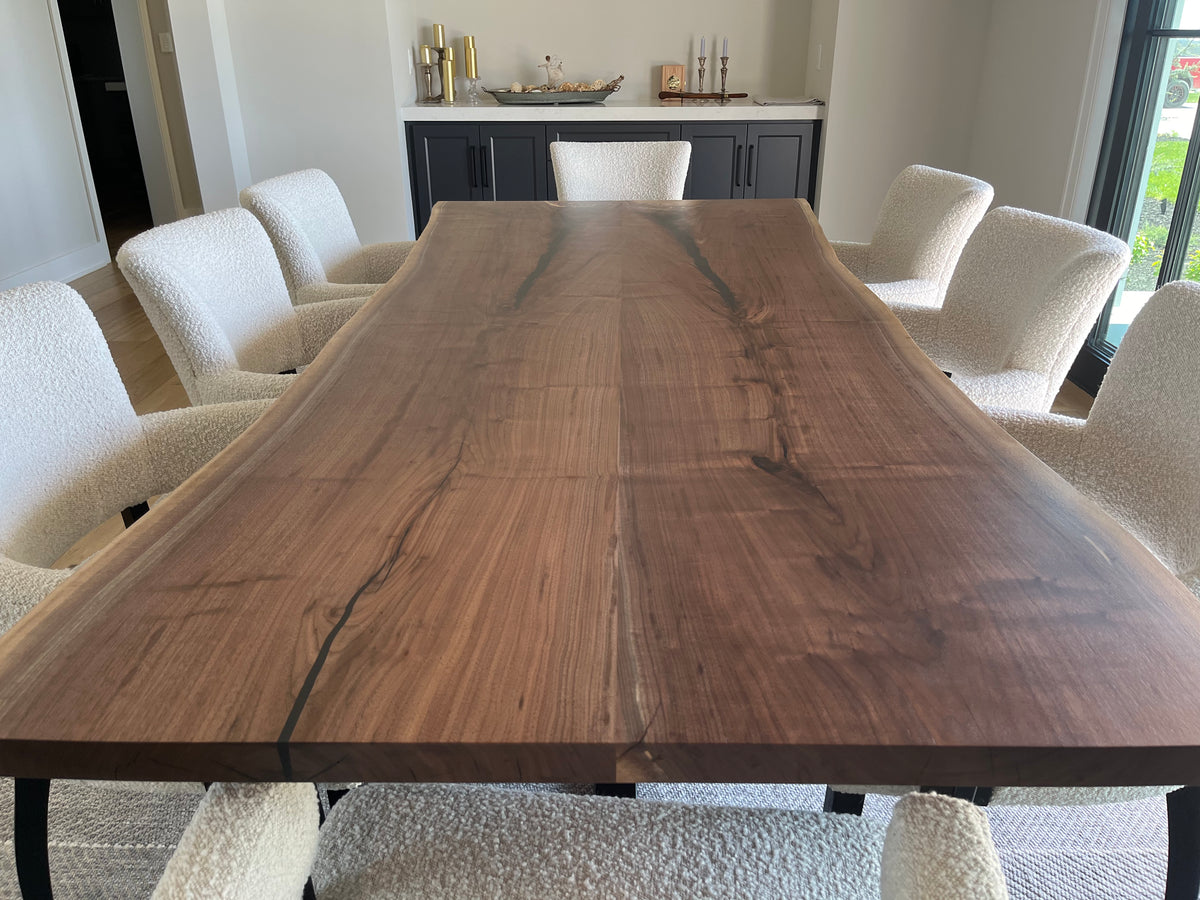 Live Edge Black Walnut Dining Table