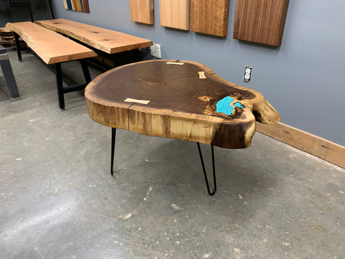 Walnut Coffee Table with bow ties