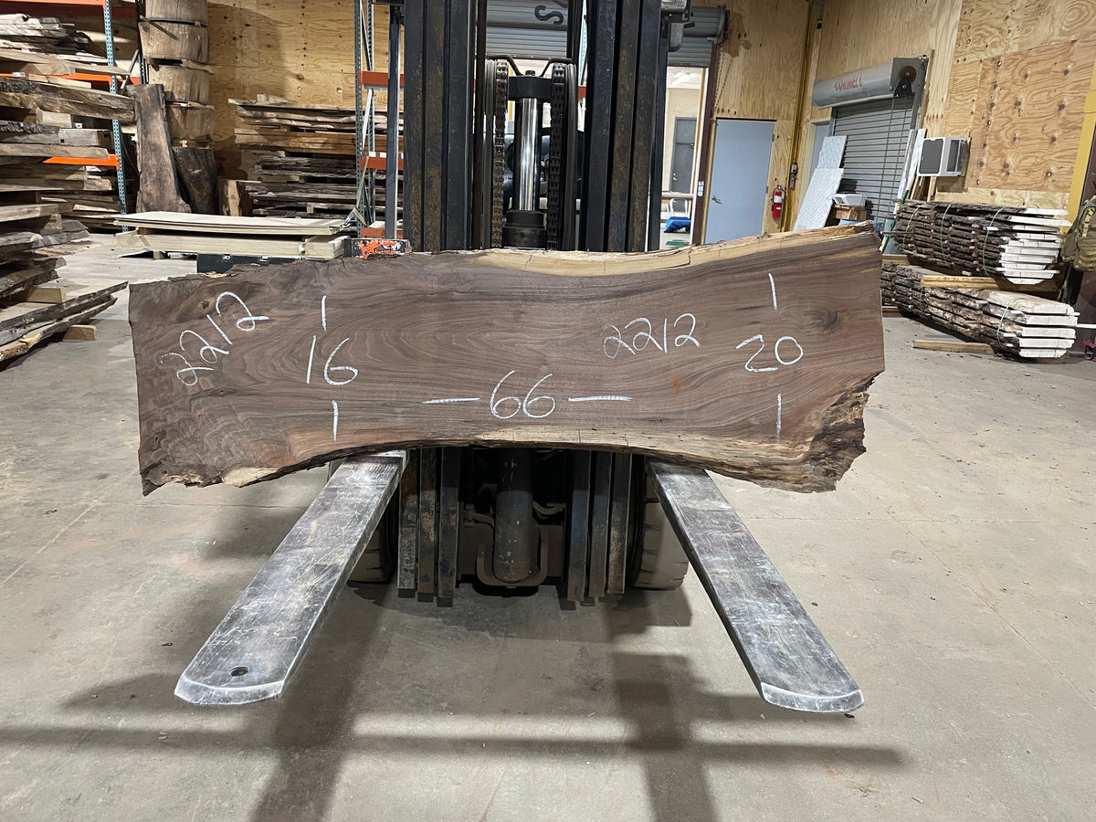 Walnut (2212) 66” L x 16-20” W x 2&quot;
