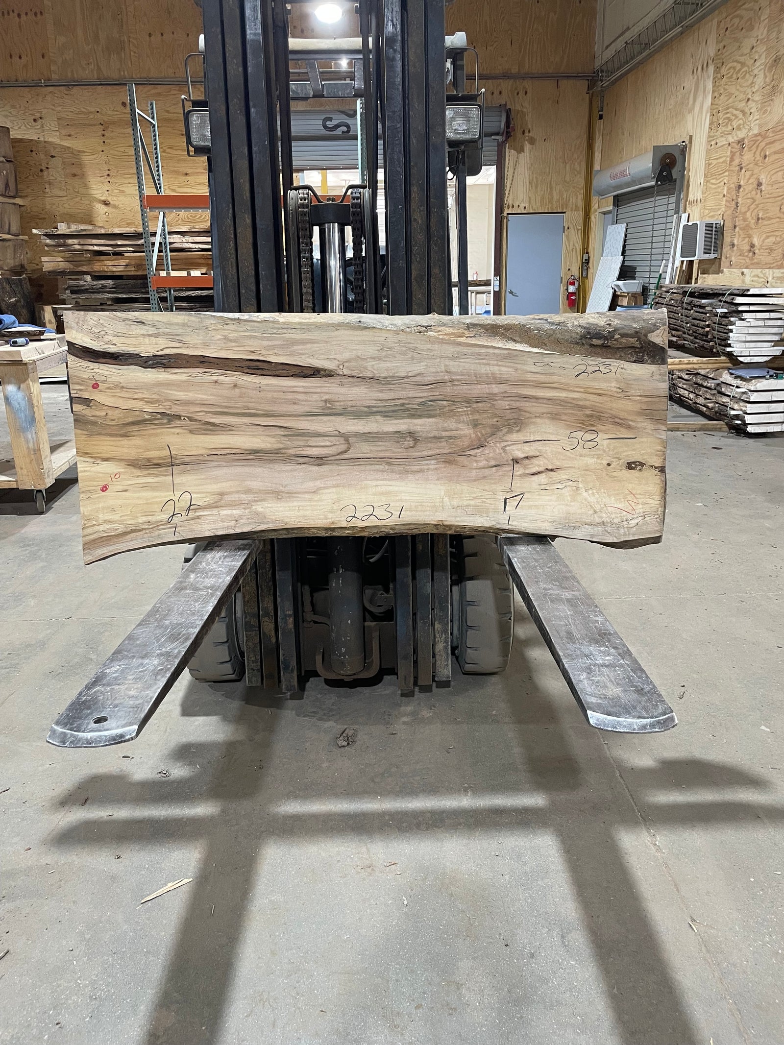 Silver Maple (2231) 58” L x 17-22” W x 2” T