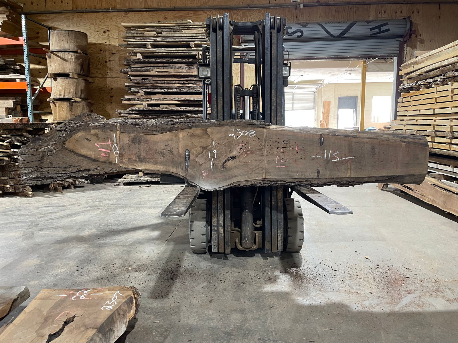 Black Walnut (2308) 113” L x 8-19” W x 3” T