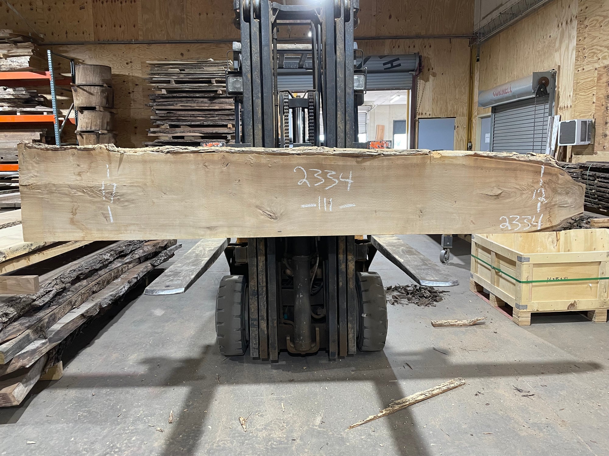 American Elm (2334)  111” L x 12-17” W x 2.5” T