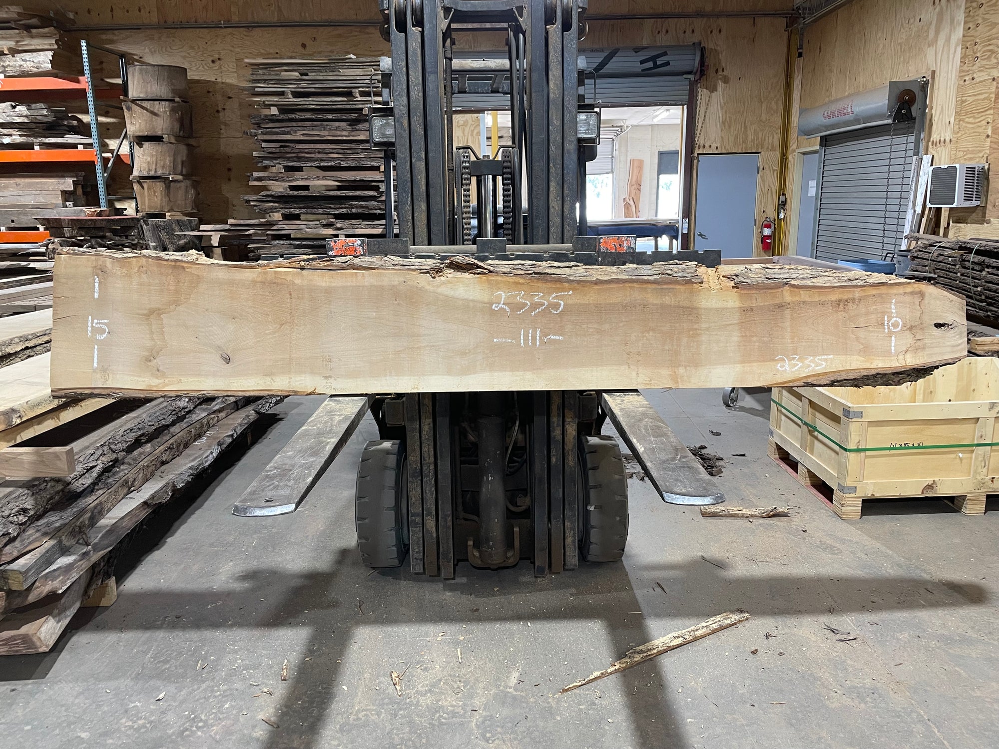 American Elm (2335)  111” L x 10-15” W x 2.5” T