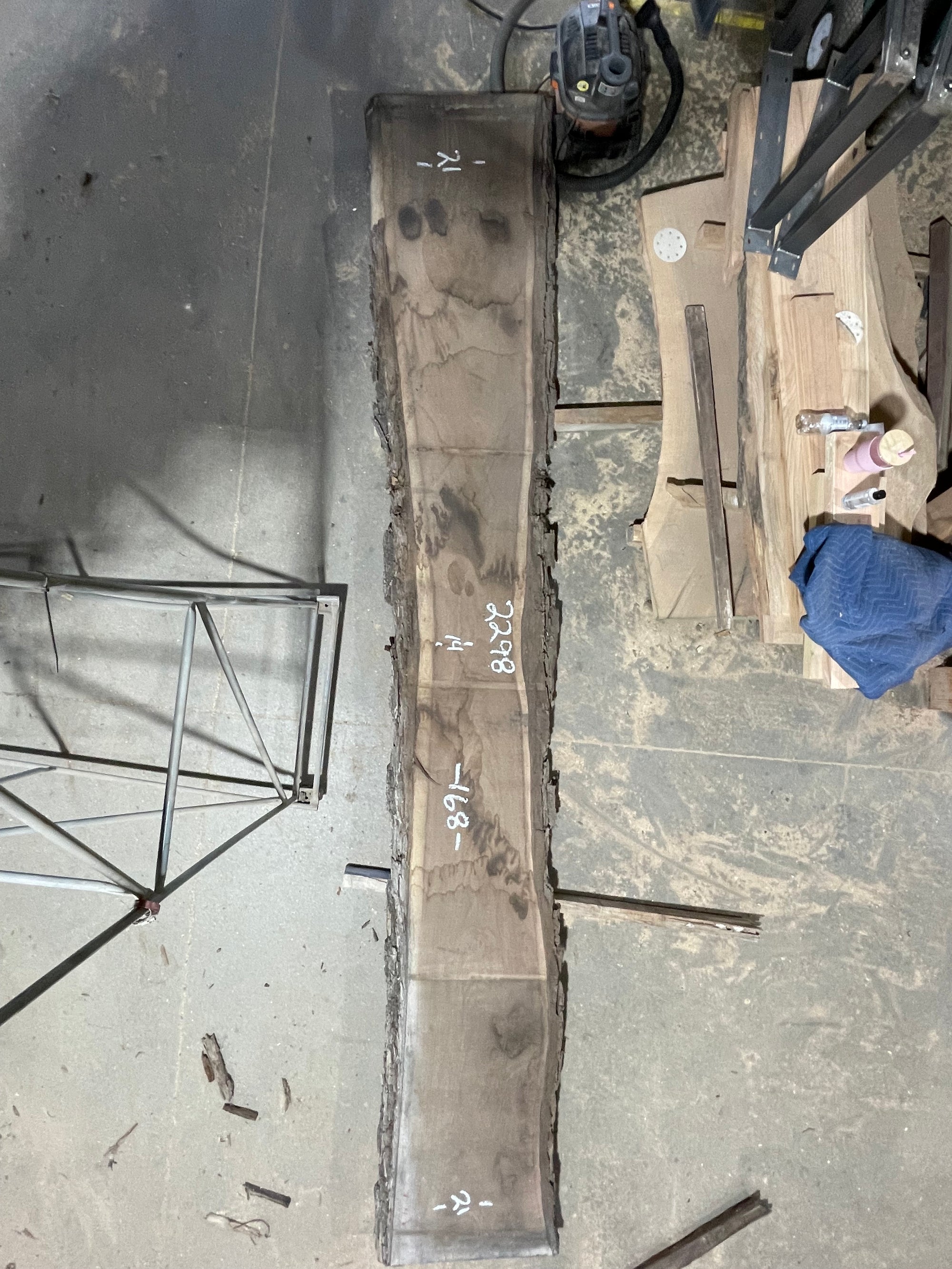 Walnut (2298) 168” L x 21-26” W x 3"