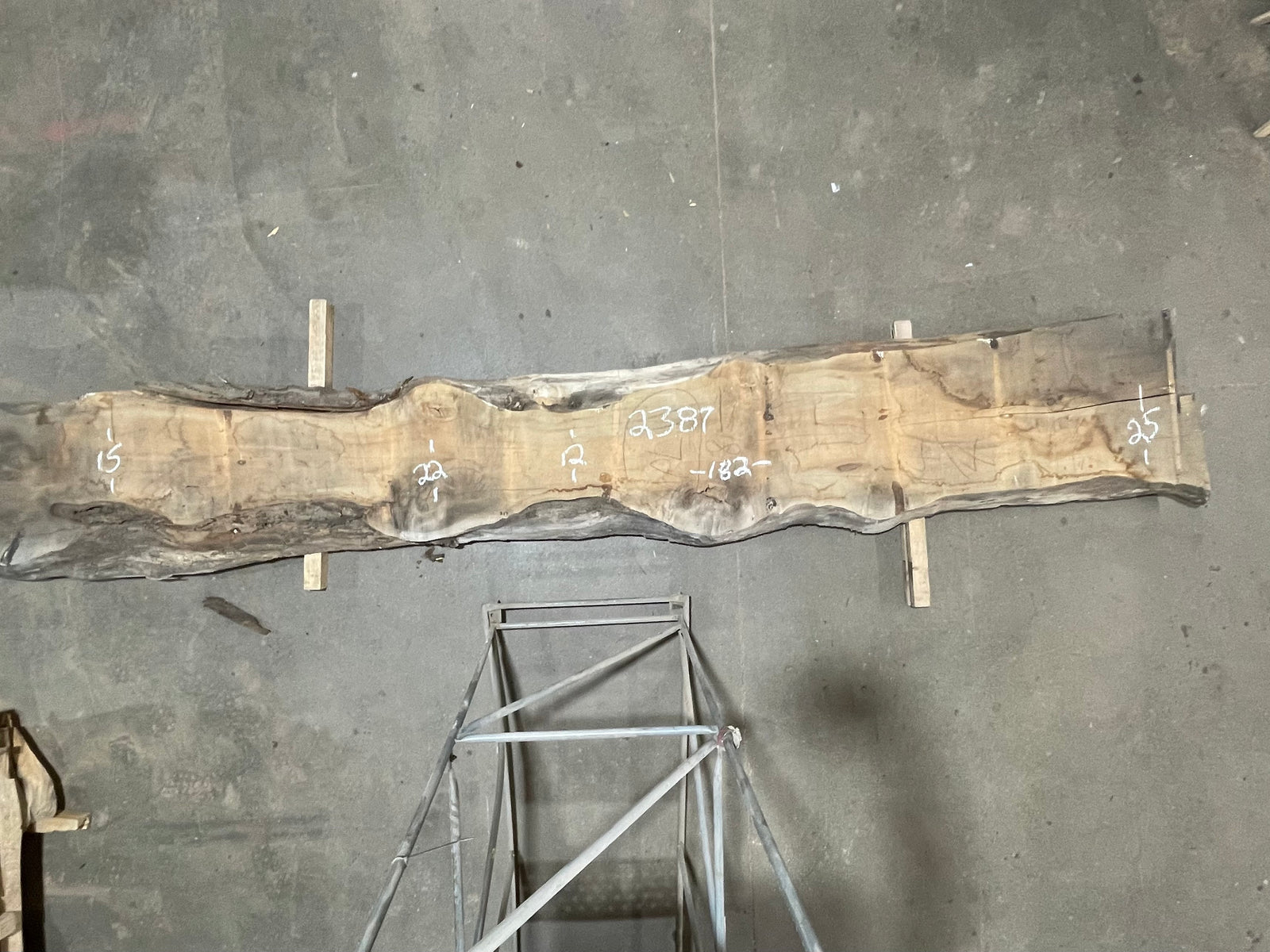 Maple (2387) 182" L x 12-25" W x 4" T