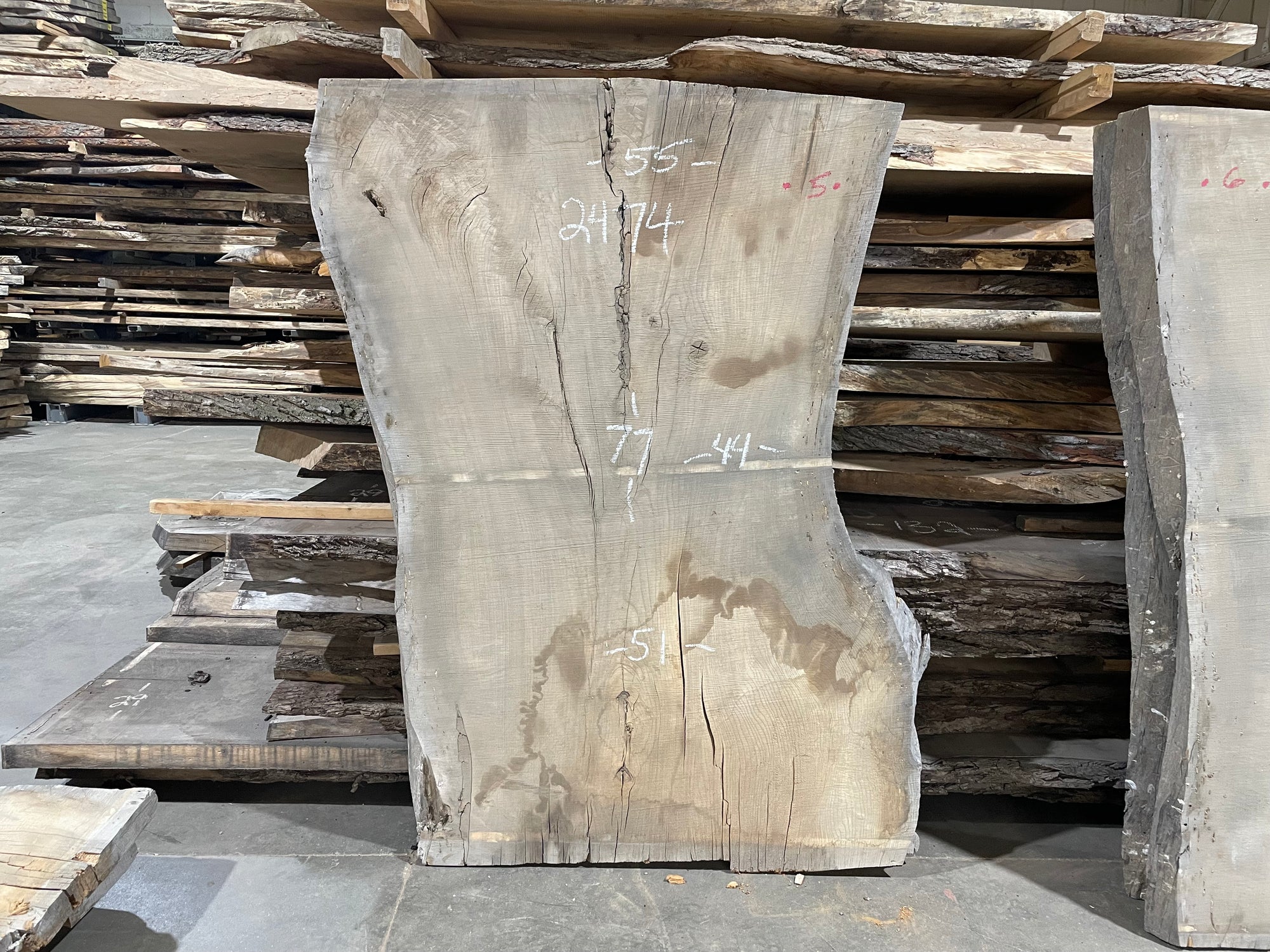 Ash (2474) 77” L x 44-55” W x 3” T