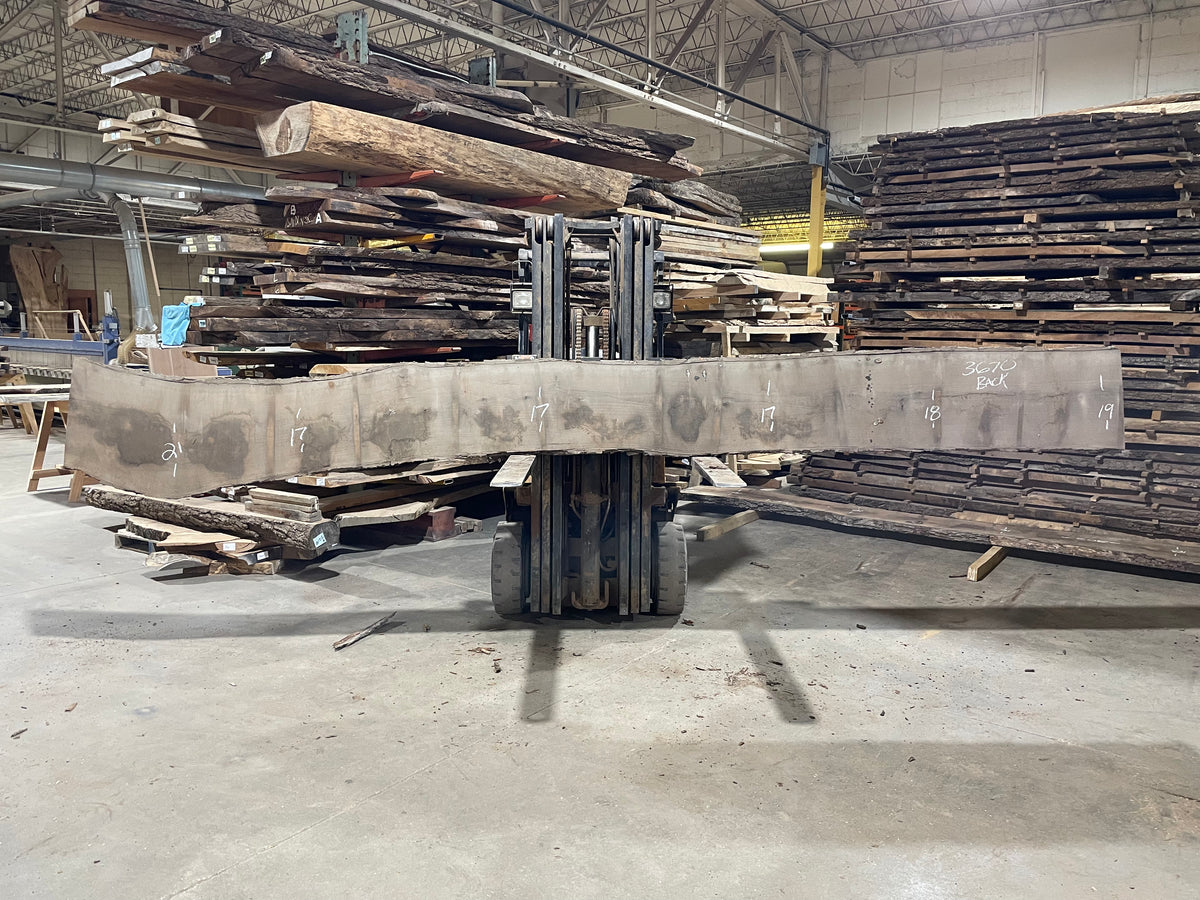 BLACK WALNUT (3670) 202” L x 15-17” W x 3” T
