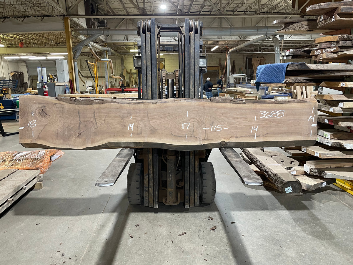 BLACK WALNUT (3688) 115” L x 14"-18” W x 3”