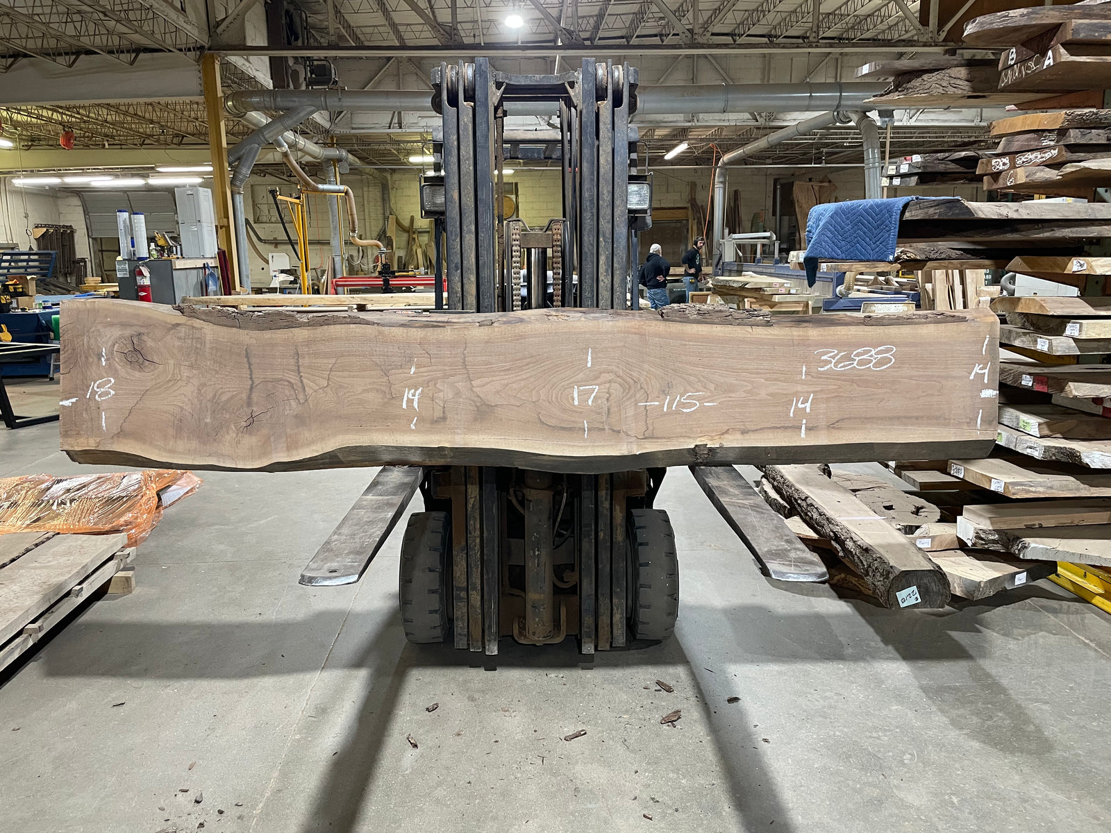 BLACK WALNUT (3688) 115” L x 14"-18” W x 3”