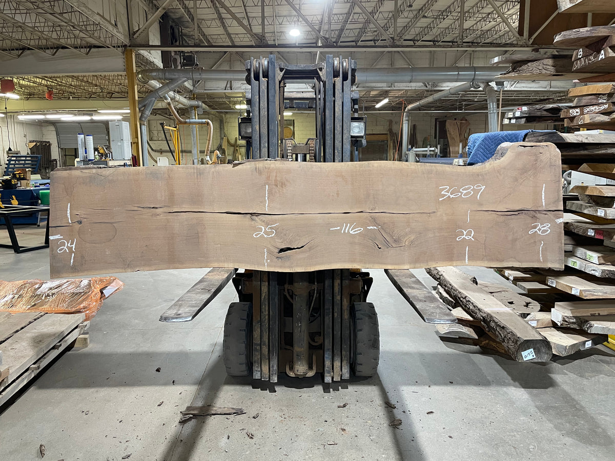 BLACK WALNUT (3689) 116” L x 22"-28” W x 3”
