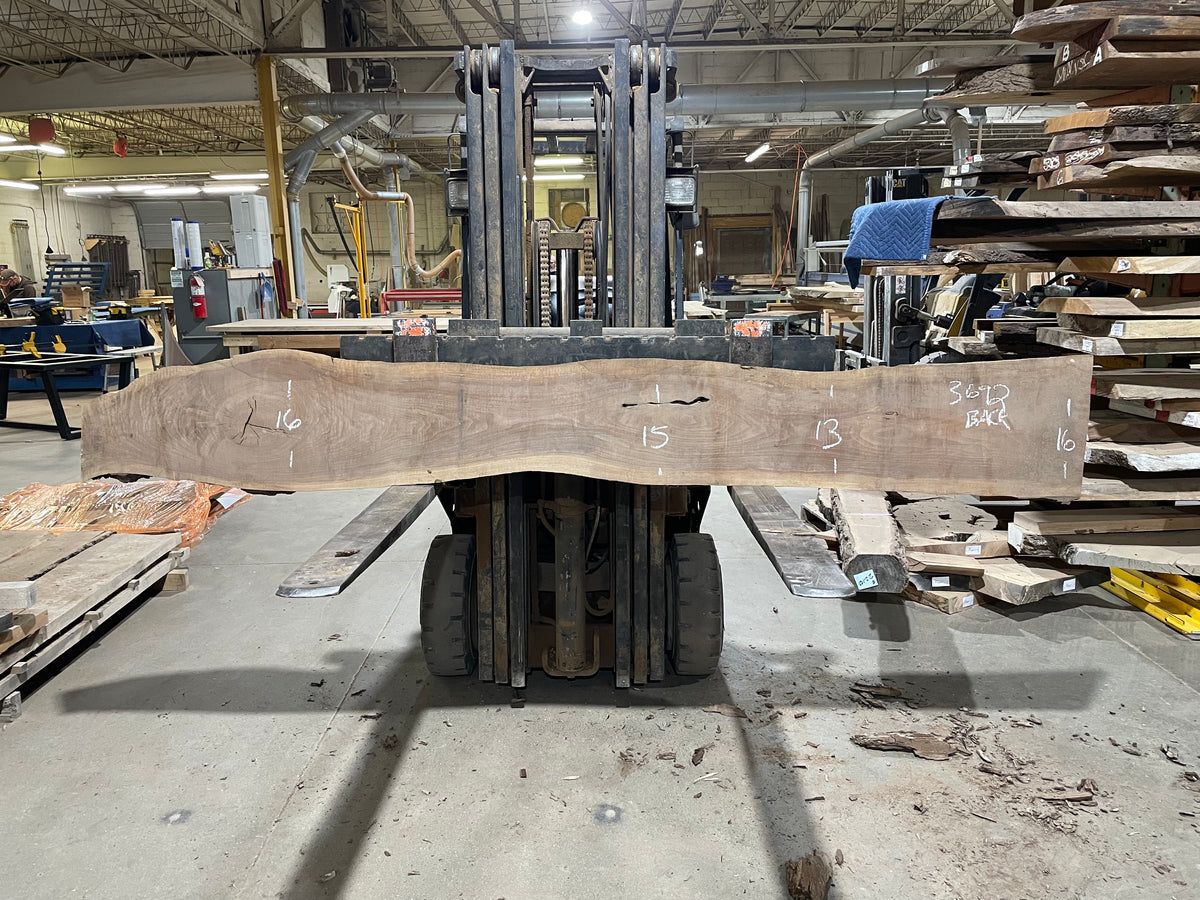BLACK WALNUT (3692) 117” L x 4"-15” W x 2.5”