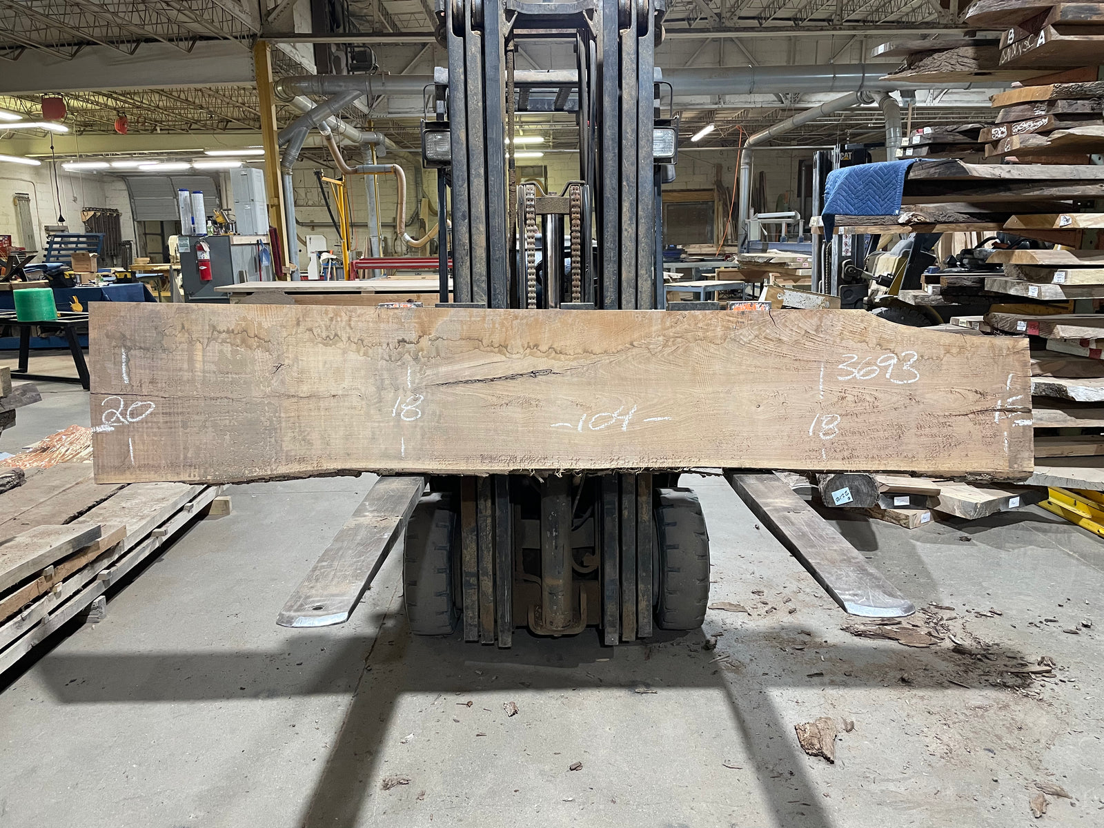 BLACK WALNUT (3693) 104” L x 15"-20” W x 2.5”