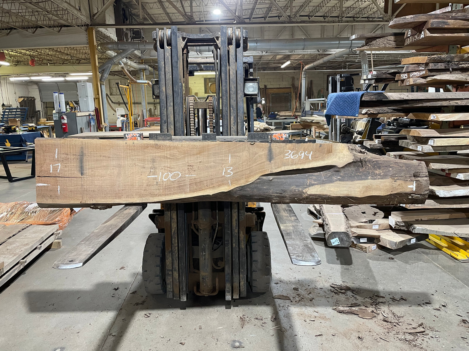 BLACK WALNUT (3694) 100” L x 13"-17” W x 2.25”