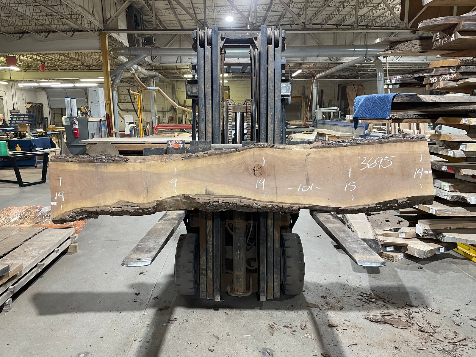 BLACK WALNUT (3695) 101” L x 9"-15” W x 3”