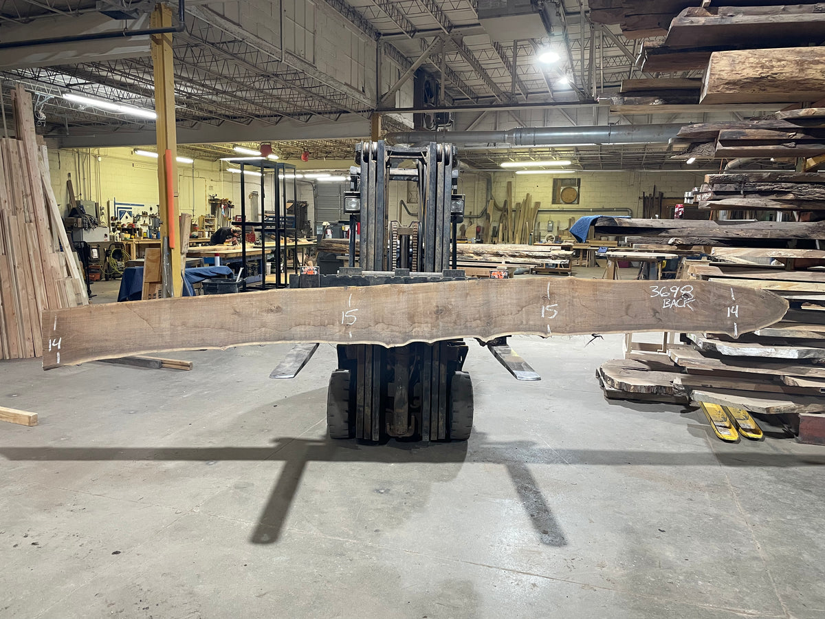 BLACK WALNUT (3698) 186” L x 8&quot;-12” W x 2.75”