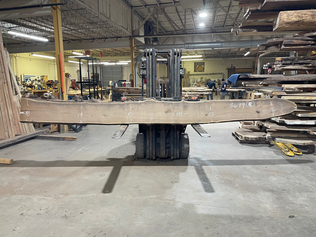 BLACK WALNUT (3699) 191” L x 13&quot;-18” W x 2.75”