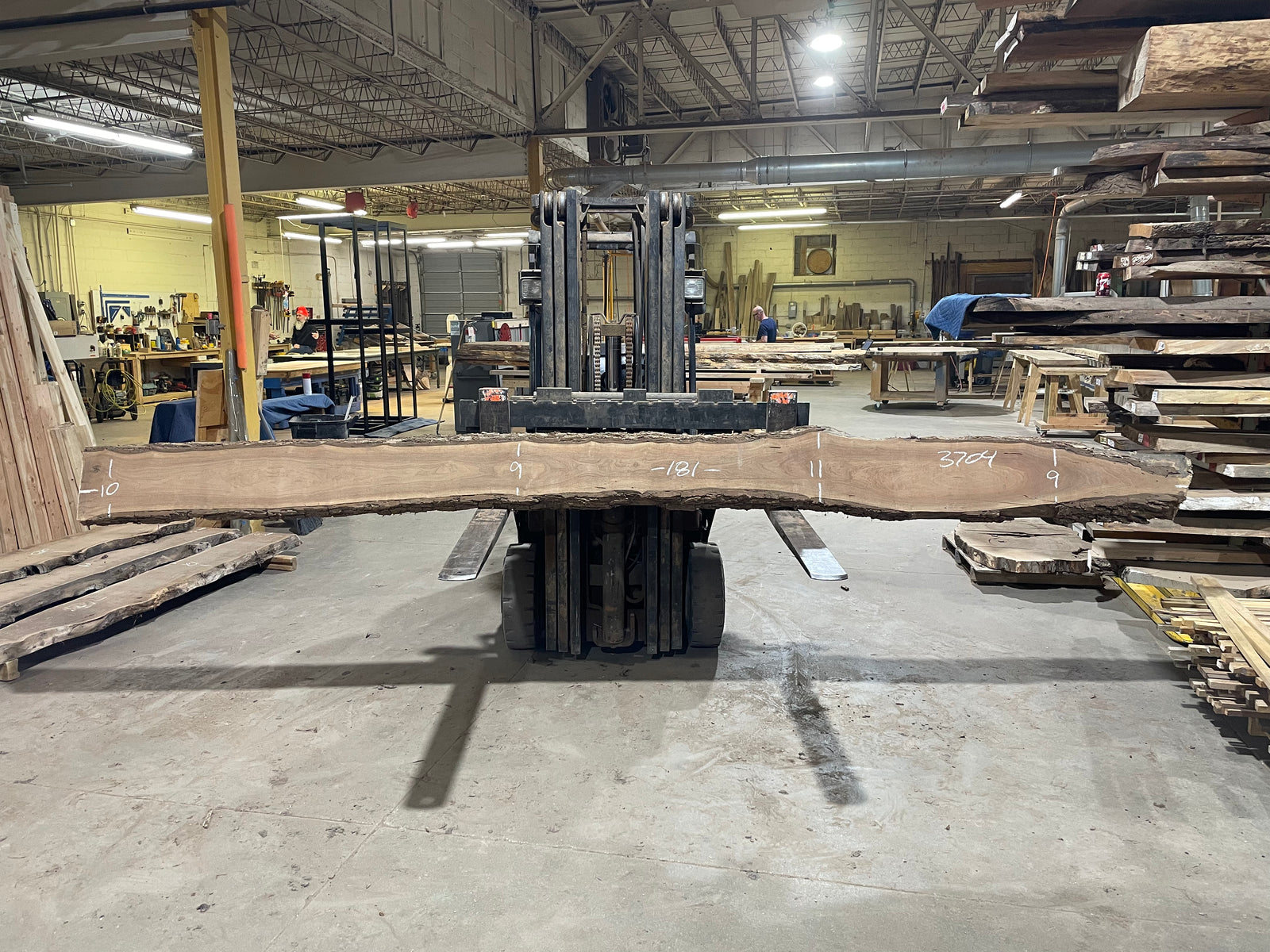 BLACK WALNUT (3704) 181” L x 9"-11” W x 2.5”