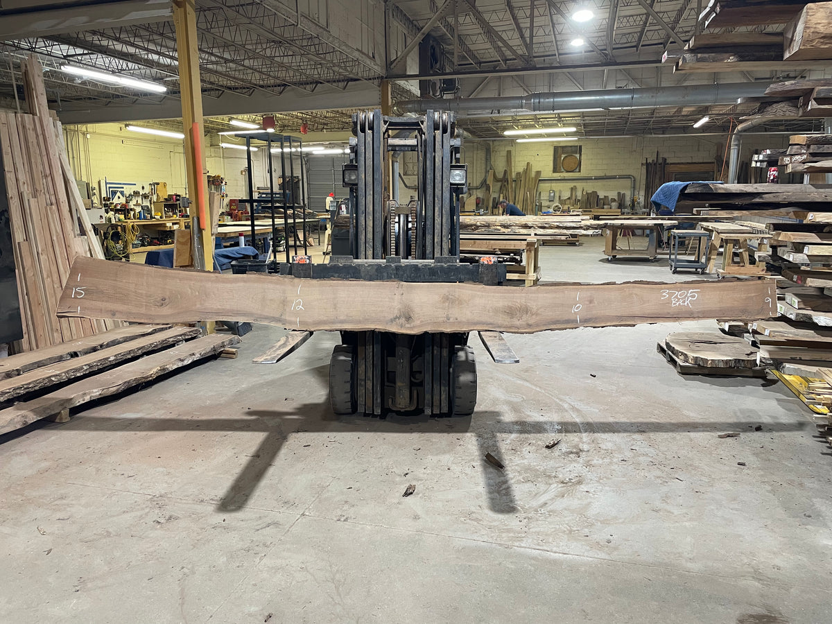BLACK WALNUT (3705) 181” L x 4"-15” W x 2.5”