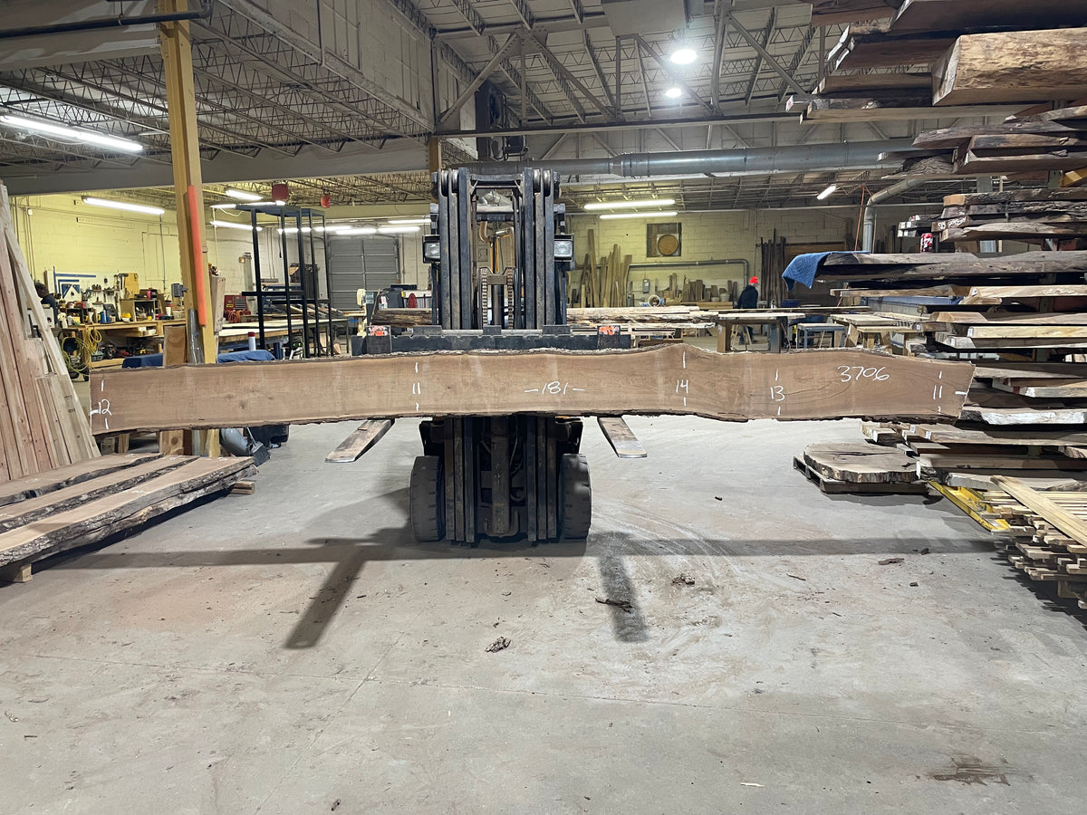 BLACK WALNUT (3706) 181” L x 11"-14” W x 2.5”