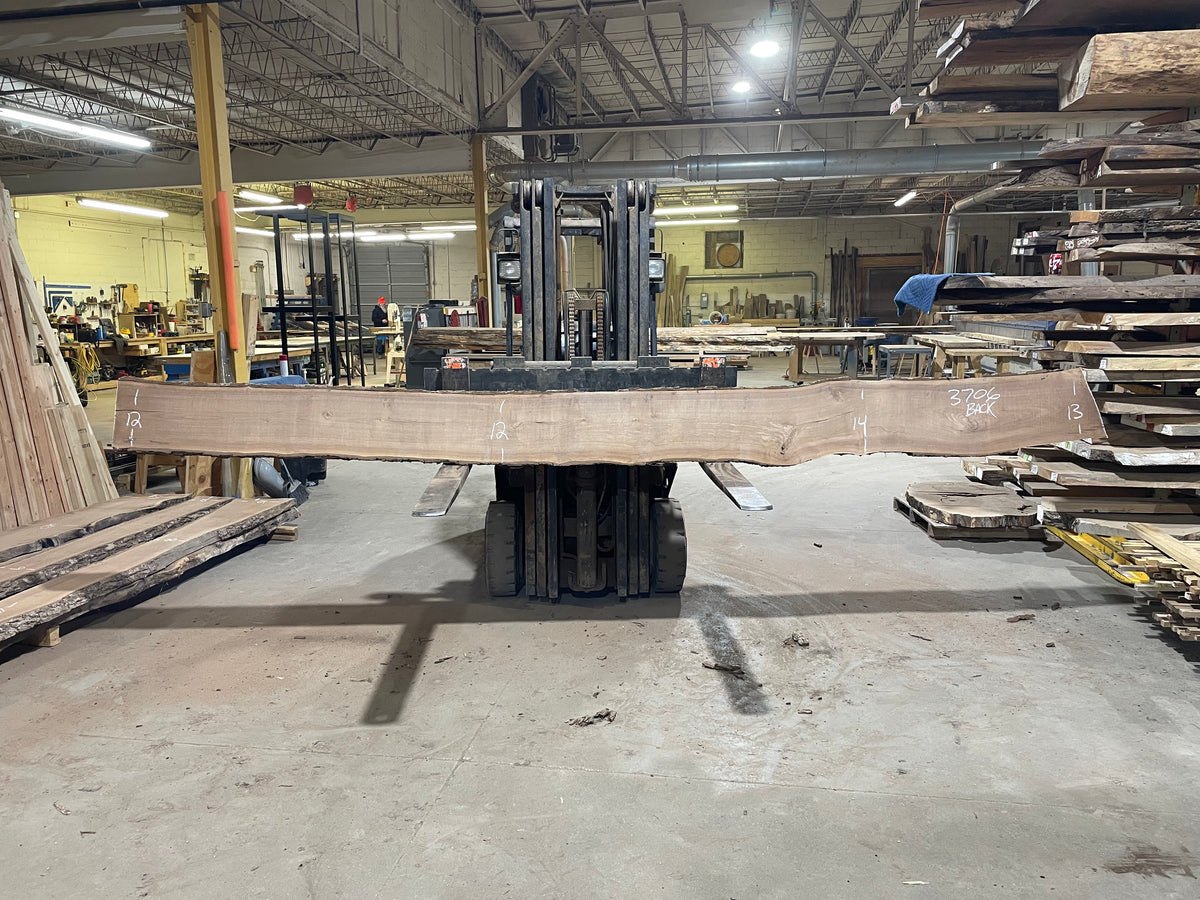 BLACK WALNUT (3706) 181” L x 11"-14” W x 2.5”