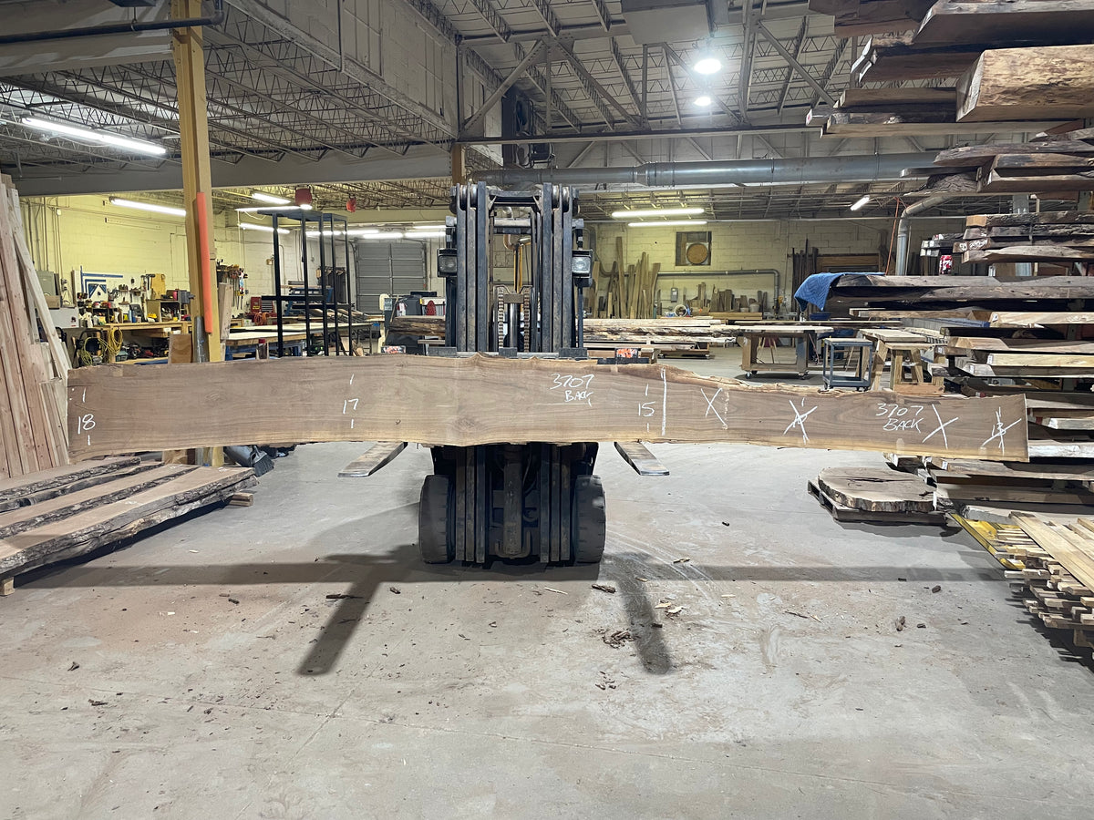 BLACK WALNUT (3707) 120” L x 10"-13” W x 2.5”