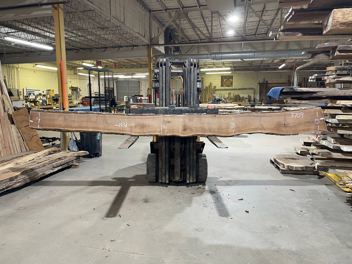 BLACK WALNUT (3709) 181” L x 9"-15” W x 2.5”