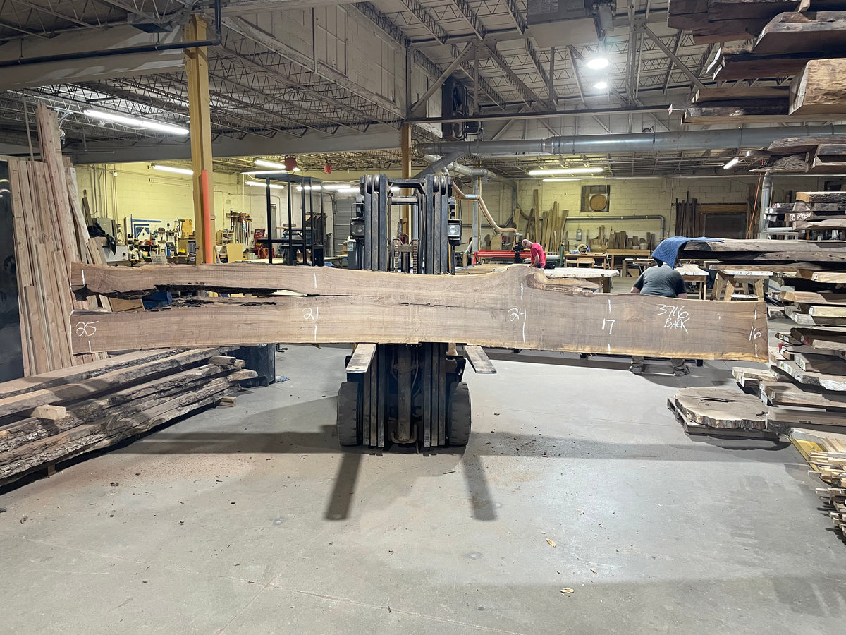 BLACK WALNUT (3716) 196” L x 15&quot;-23” W x 2.5”