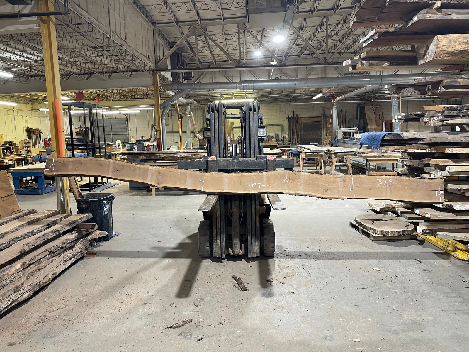 BLACK WALNUT (3719) 197” L x 9"-11” W x 2.5”