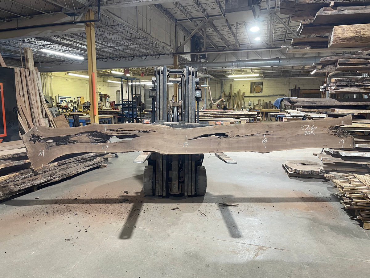 BLACK WALNUT (3726) 198” L x 16"-25” W x 2.5”