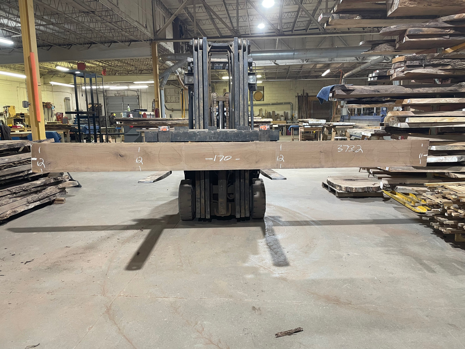 BLACK WALNUT (3732) 170” L x 11"-12” W x 2.5”