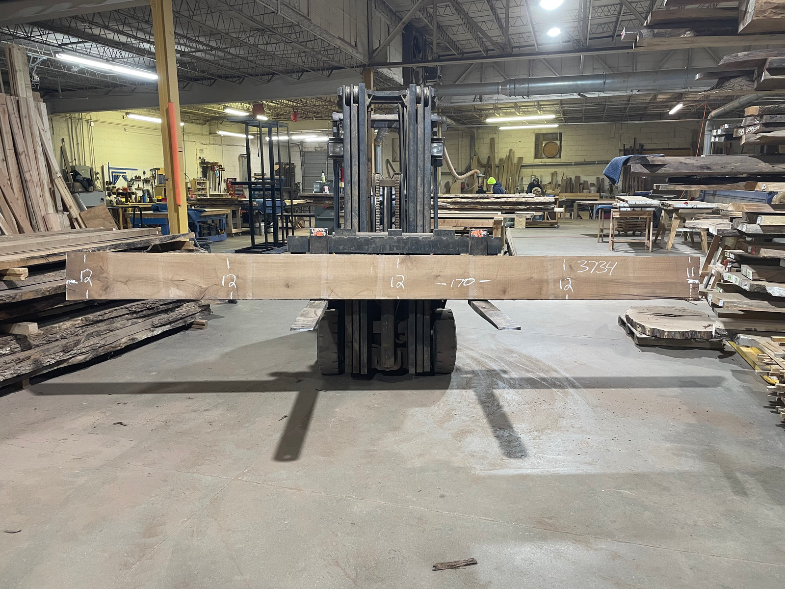 BLACK WALNUT (3734) 170” L x 11"-12” W x 2.5”