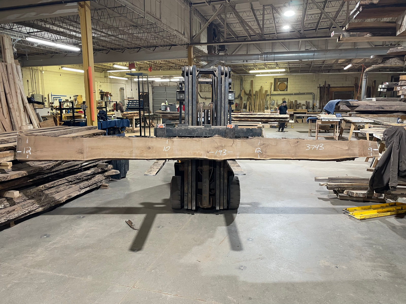 BLACK WALNUT (3743) 193” L x 9"-12” W x 2.5”