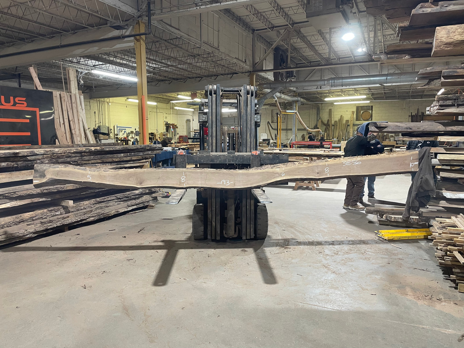 BLACK WALNUT (3856) 193” L x 5"-10” W x 2.5”