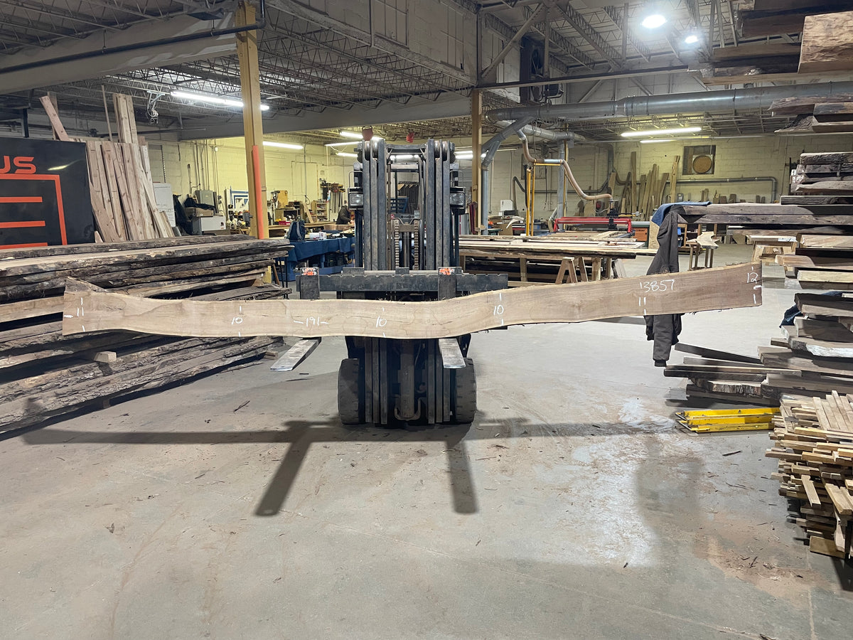 BLACK WALNUT (3857) 191” L x 10"-12” W x 2.5”
