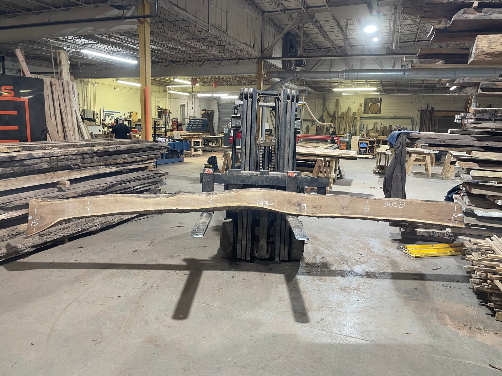 BLACK WALNUT (3858) 193” L x 5"-15” W x 2.5”