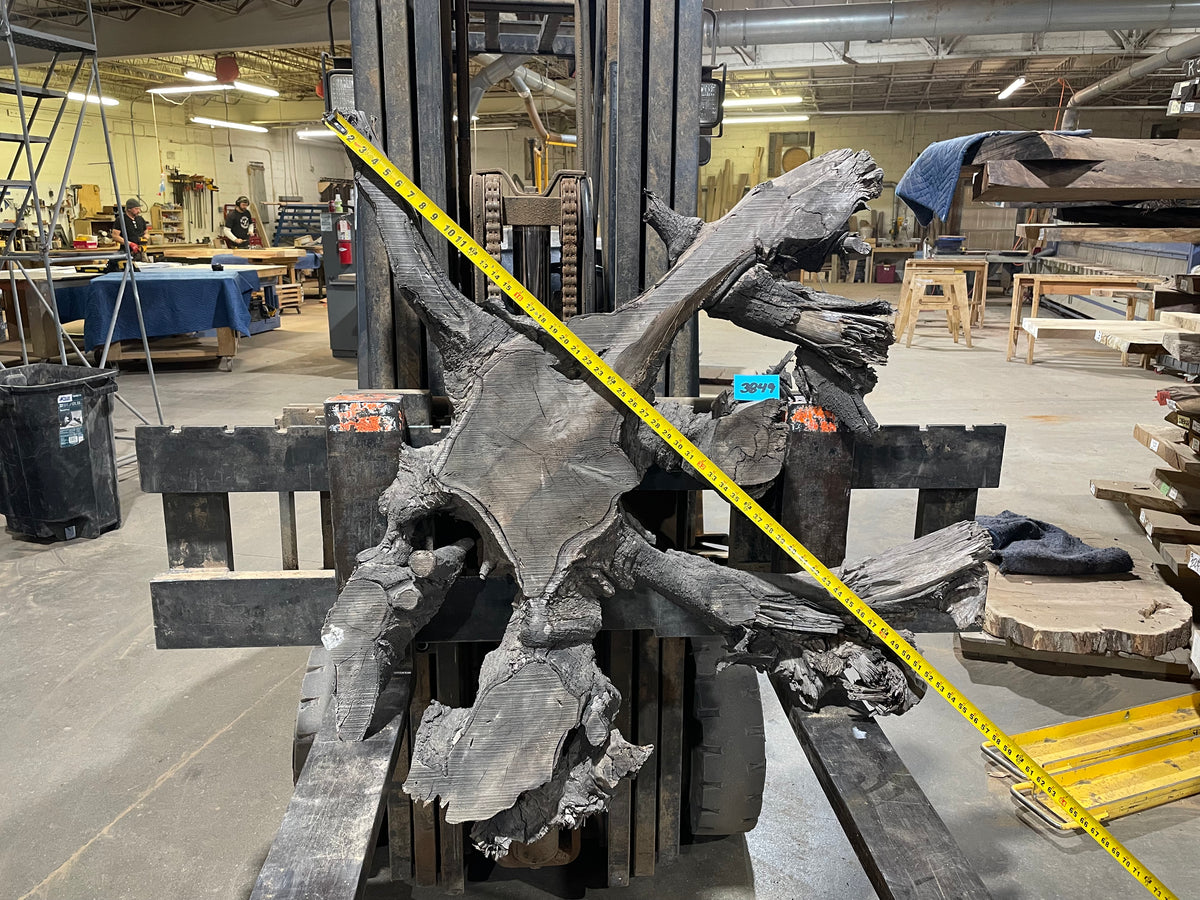 BLACK WALNUT CROSSCUT (3849) 43” L x 50&quot;-52” W x 3”