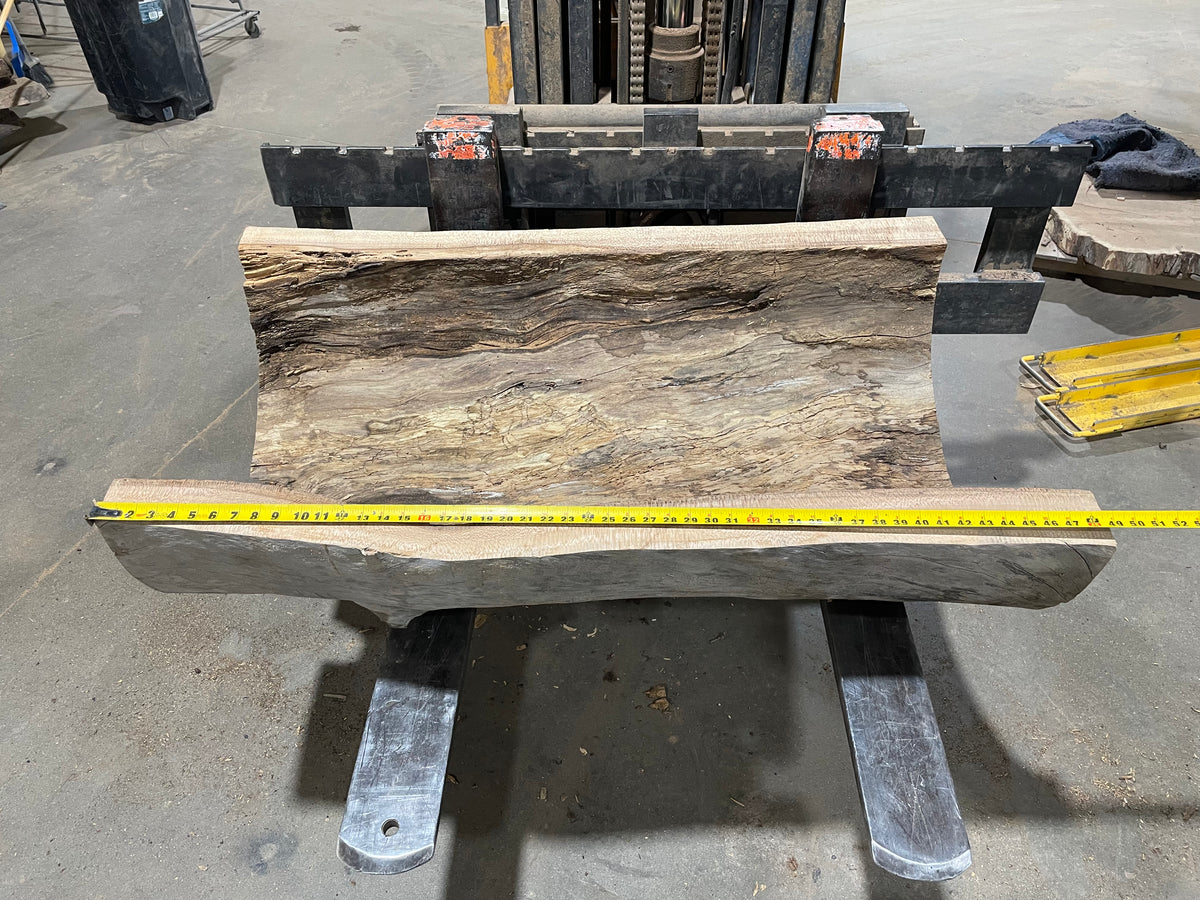 Sycamore log base (3568)  49” L x 29” x 31&quot; W x 3.5” T