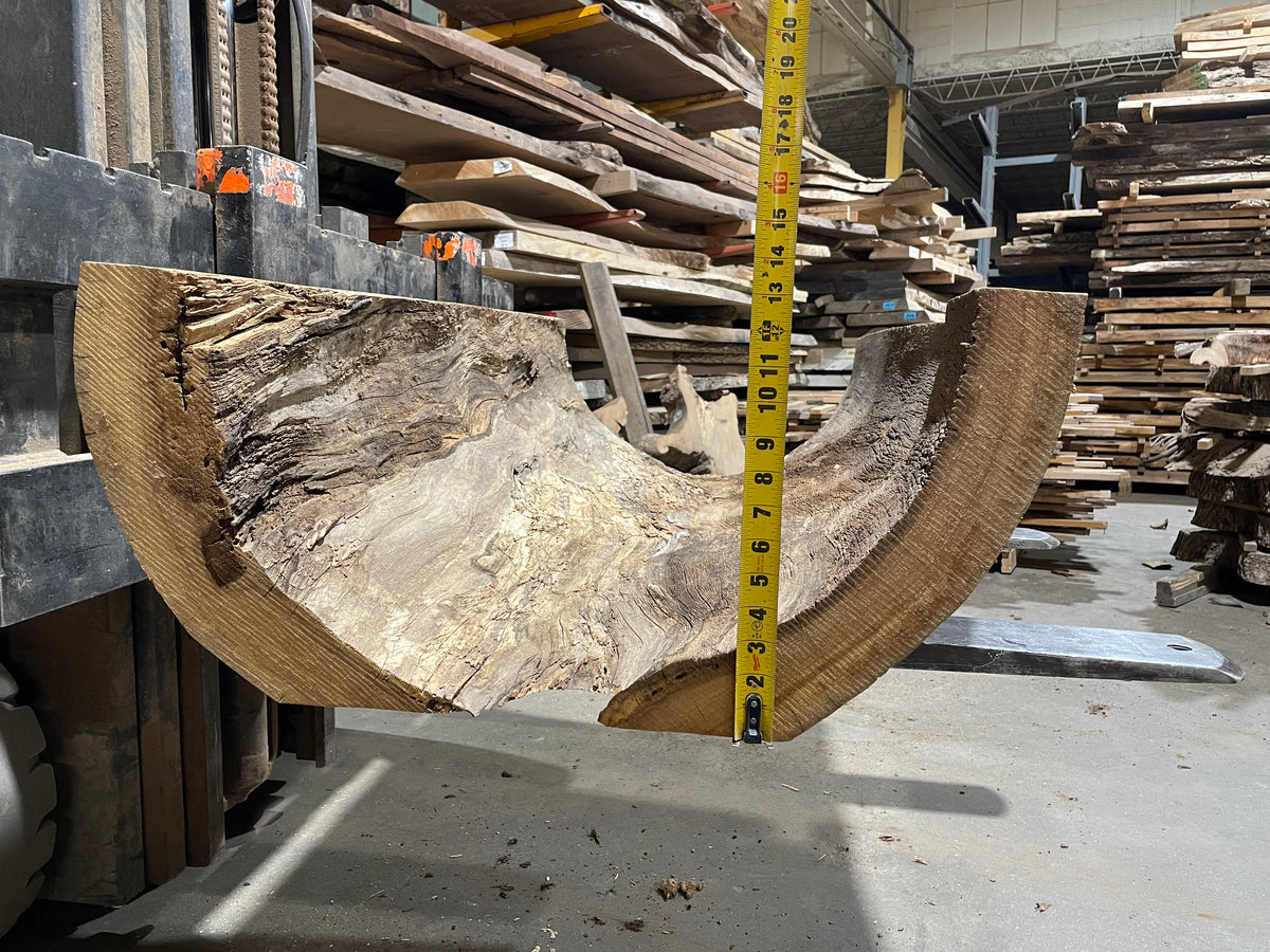 Sycamore log base (3568)  49” L x 29” x 31&quot; W x 3.5” T