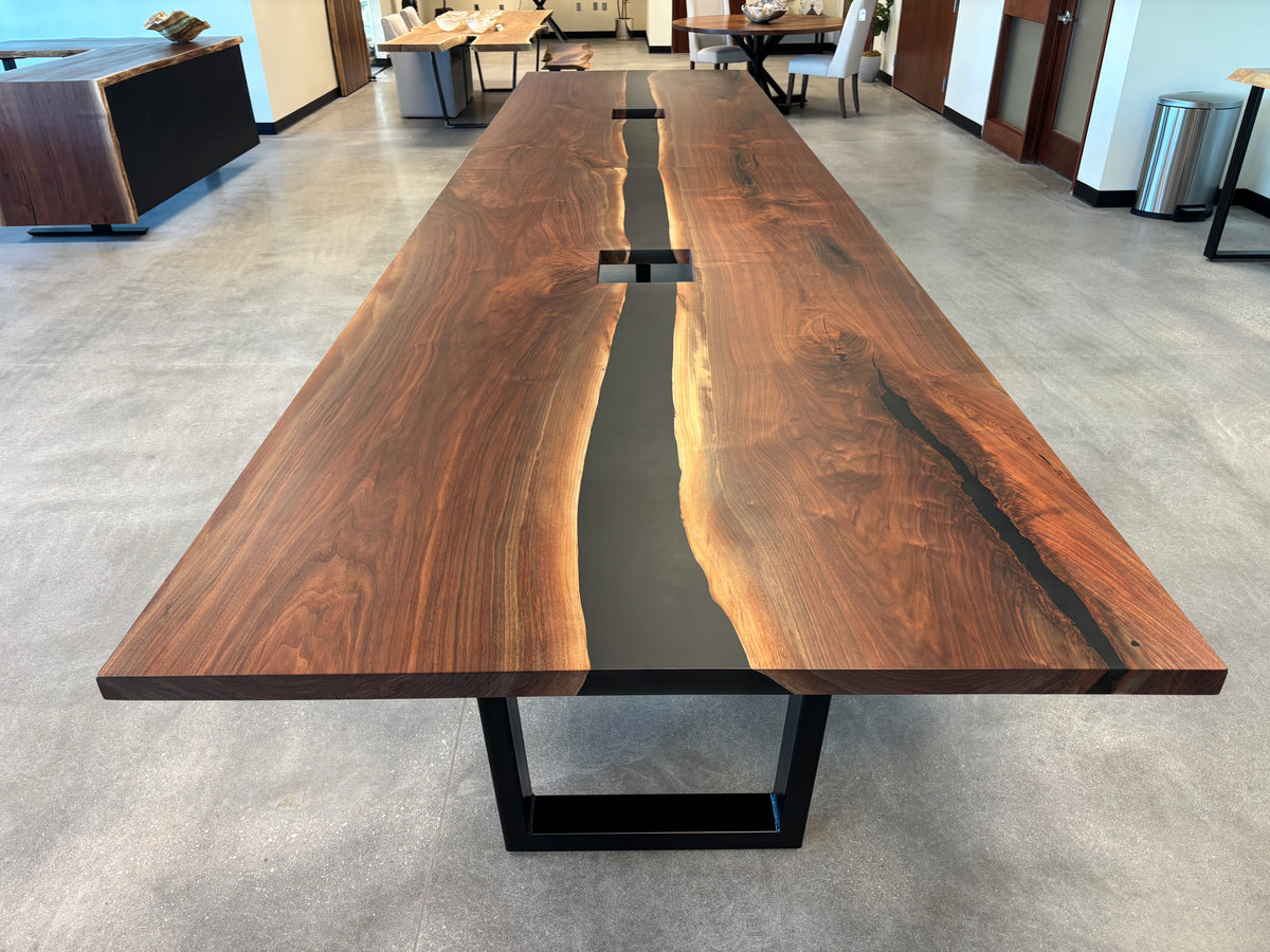 Walnut Epoxy River Conference Table