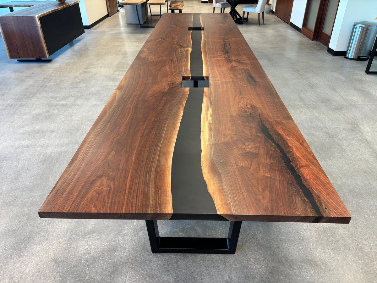 Walnut Epoxy River Conference Table