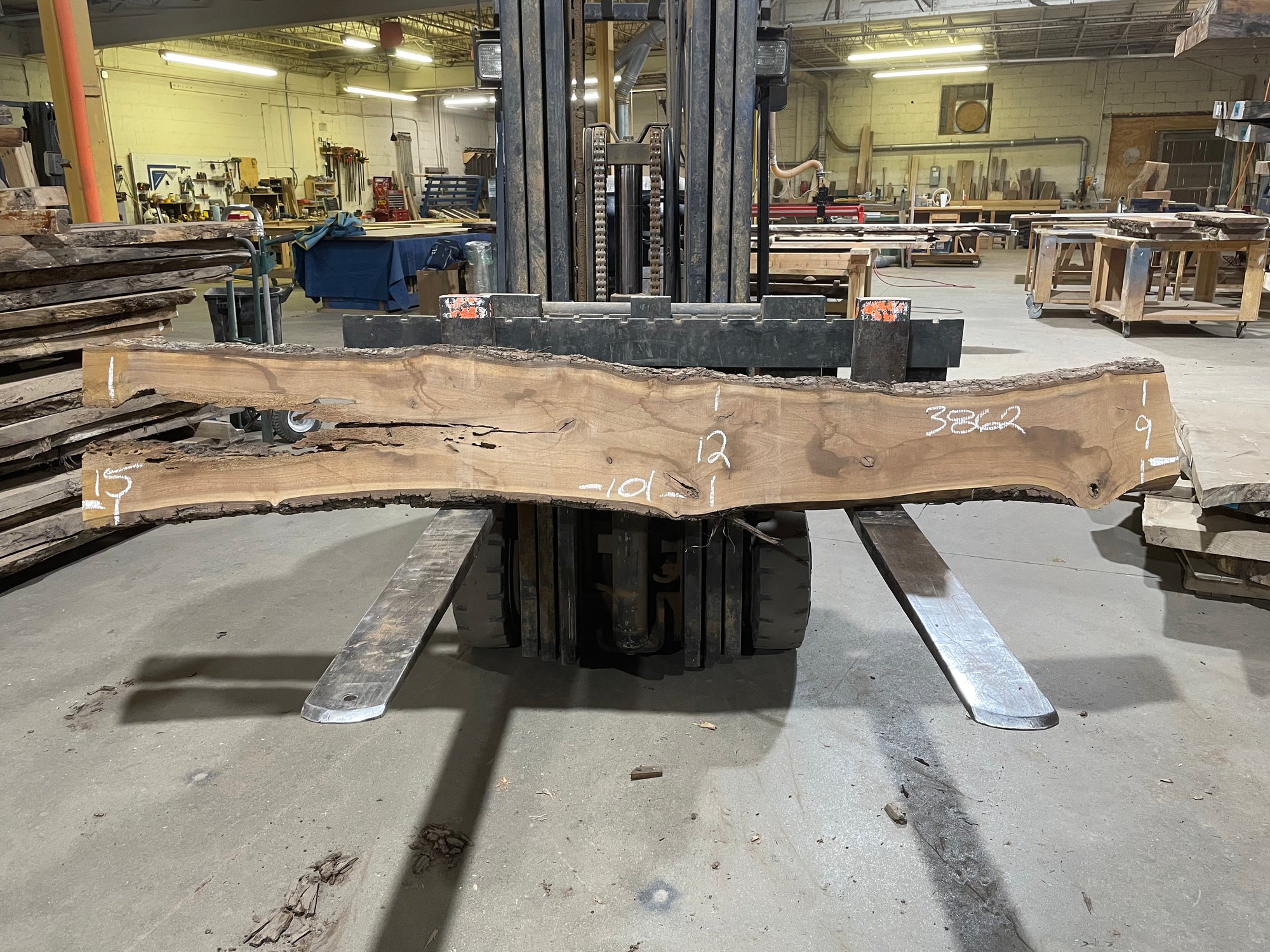 BLACK WALNUT (3862) 101” L x 9"-15” W x 2.25”