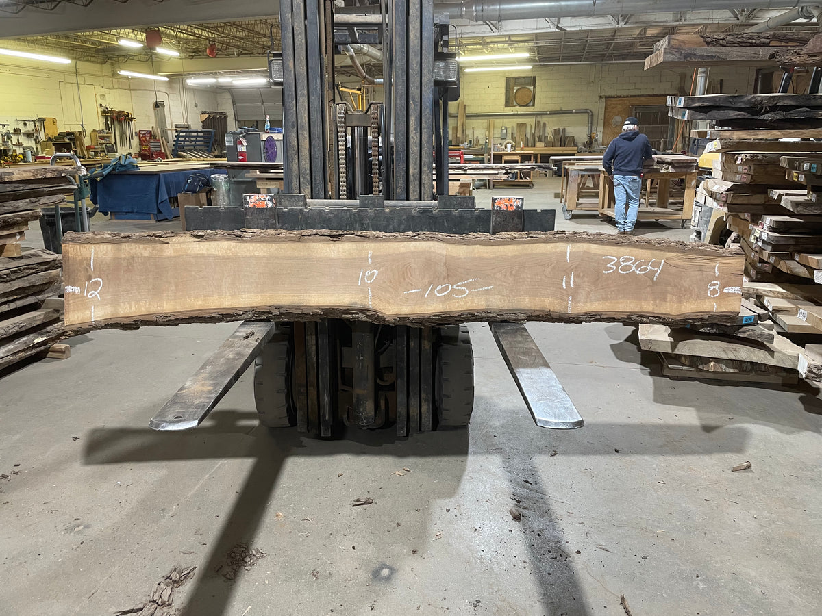 BLACK WALNUT (3864) 105” L x 8"-12” W x 2.25”
