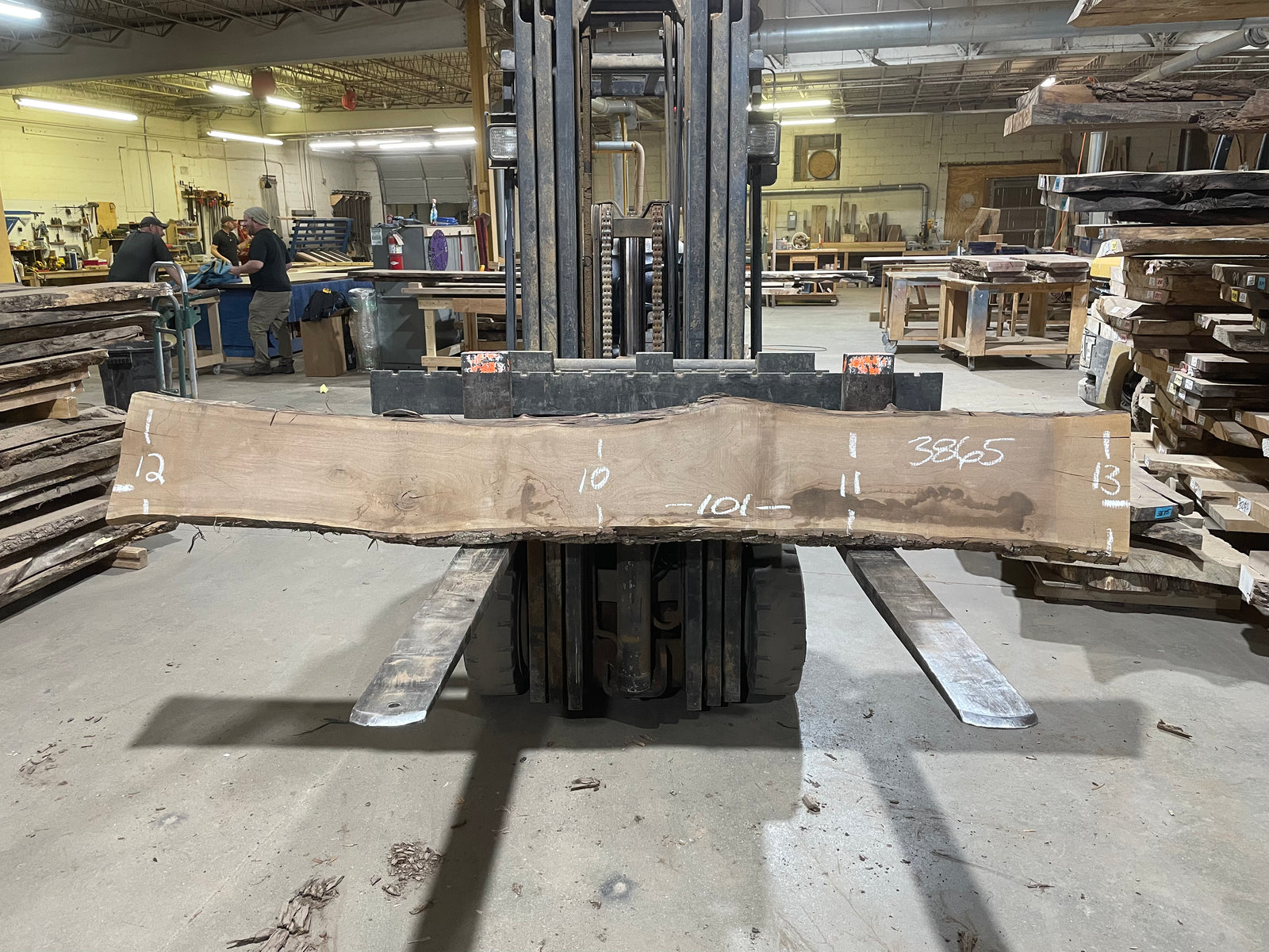 BLACK WALNUT (3865) 101” L x 10"-13” W x 2.25”