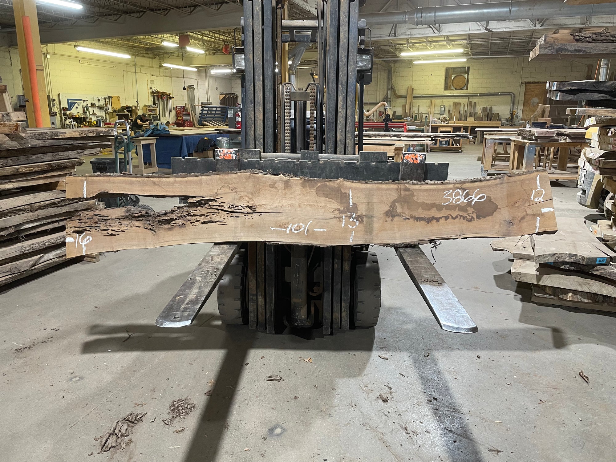 BLACK WALNUT (3866) 101” L x 12"-16” W x 2.25”