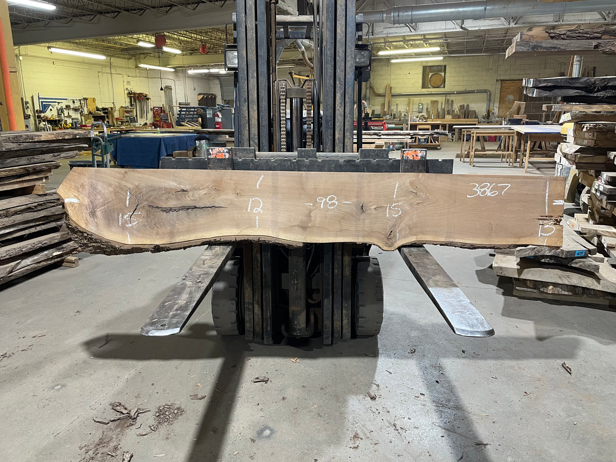 BLACK WALNUT (3867) 98” L x 12&quot;-15” W x 2.25”